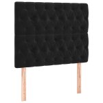 Vidaxl ttes de lit 2 pcs noir 90x7x78 / 88 cm velours