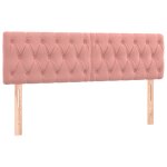 Vidaxl ttes de lit 2 pcs rose 80x7x78 / 88 cm velours