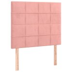 Vidaxl ttes de lit 2 pcs rose 90x5x78 / 88 cm velours