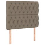 Vidaxl ttes de lit 2 pcs taupe 100x7x78 / 88 cm tissu