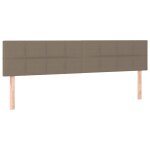 Vidaxl ttes de lit 2 pcs taupe 90x5x78 / 88 cm tissu