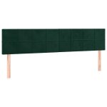 Vidaxl t�tes de lit vert fonc� 200x5x78 / 88 cm velours