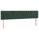 Vidaxl t�tes de lit vert fonc� 200x7x78 / 88 cm velours