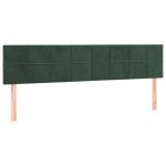 Vidaxl têtes de lit 2 pcs vert foncé 80x5x78 / 88 cm velours Vidaxl têtes de lit 2 pcs vert foncé 80x5x78 / 88 cm velours