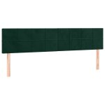 Vidaxl t�tes de lit vert fonc� 180x5x78 / 88 cm velours