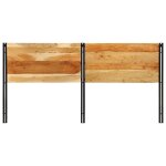 Vidaxl tte de lit 200 cm bois massif d'acacia et fer