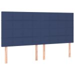 Vidaxl t�te de lit bleu 180x5x118 / 128 cm tissu