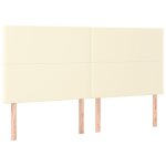 Vidaxl tte de lit crme 200x5x118 / 128 cm similicuir