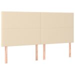 Vidaxl ttes de lit 4 pcs crme 80x5x78 / 88 cm tissu