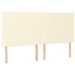 Vidaxl ttes de lit 4 pcs crme 90x5x78 / 88 cm similicuir