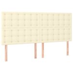 Vidaxl t�te de lit cr�me 180x5x118 / 128 cm similicuir