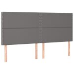 Vidaxl ttes de lit 4 pcs gris 100x5x78 / 88 cm similicuir