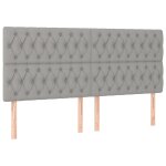 Vidaxl têtes de lit 4 pcs gris clair 100x7x78 / 88 cm tissu Vidaxl têtes de lit 4 pcs gris clair 100x7x78 / 88 cm tissu