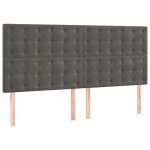 Vidaxl têtes de lit 4 pcs gris foncé 80x5x78 / 88 cm velours Vidaxl têtes de lit 4 pcs gris foncé 80x5x78 / 88 cm velours