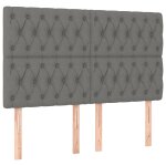 Vidaxl têtes de lit 4 pcs gris foncé 80x7x78 / 88 cm tissu Vidaxl têtes de lit 4 pcs gris foncé 80x7x78 / 88 cm tissu