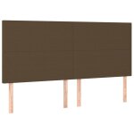 Vidaxl ttes de lit 4 pcs marron fonc 100x5x78 / 88 cm tissu