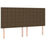 Vidaxl tte de lit marron fonc 160 x 5 x 118 / 128 cm tissu