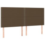 Vidaxl tte de lit marron fonc 180 x 5 x 118 / 128 cm tissu