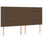 Vidaxl tête de lit marron foncé 180 x 5 x 118 / 128 cm tissu Vidaxl tête de lit marron foncé 180 x 5 x 118 / 128 cm tissu