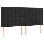 Vidaxl t�te de lit noir 200x5x118 / 128 cm velours