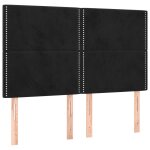 Vidaxl t�te de lit noir 144x5x118 / 128 cm velours