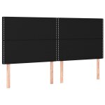 Vidaxl ttes de lit 4 pcs noir 90x5x78 / 88 cm tissu