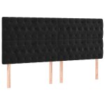 Vidaxl t�te de lit noir 180x7x118 / 128 cm velours
