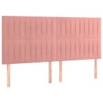 Vidaxl t�te de lit rose 180x5x118 / 128 cm velours