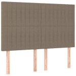 Vidaxl ttes de lit 4 pcs taupe 72x5x78 / 88 cm tissu