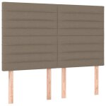 Vidaxl t�te de lit taupe 144x5x118 / 128 cm tissu