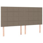 Vidaxl ttes de lit 4 pcs taupe 90x5x78 / 88 cm tissu