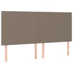 Vidaxl tte de lit taupe 180x5x118 / 128 cm tissu