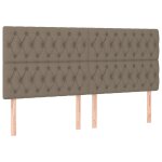 Vidaxl ttes de lit 4 pcs taupe 90x7x78 / 88 cm tissu