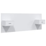 Vidaxl t�te de lit avec armoires blanc bois d'ing�nierie