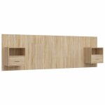 Vidaxl t�te de lit avec armoires ch�ne sonoma bois d'ing�nierie