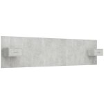 Vidaxl t�te de lit avec armoires gris b�ton bois d'ing�nierie
