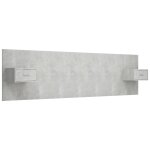 Vidaxl t�te de lit avec armoires gris b�ton bois d'ing�nierie
