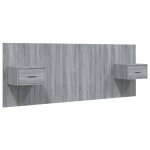 Vidaxl tte de lit avec armoires sonoma gris bois d'ingnierie