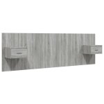 Vidaxl t�te de lit avec armoires sonoma gris bois d'ing�nierie