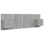 Vidaxl tête de lit avec armoires sonoma gris bois d'ingénierie Vidaxl tête de lit avec armoires sonoma gris bois d'ingénierie