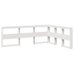 Vidaxl t�te de lit de biblioth�que en forme de l bois massif de pin