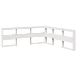 Vidaxl t�te de lit de biblioth�que en forme de l bois massif de pin