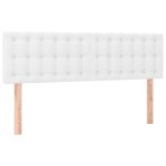 Vidaxl t�tes de lit blanc 144 x 5 x 78 / 88 cm similicuir