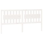 Vidaxl t�te de lit blanc 185, 5x4x100 cm bois massif de pin