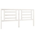 Vidaxl t�te de lit blanc 186x4x100 cm bois de pin massif