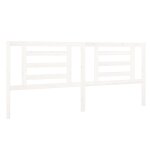 Vidaxl t�te de lit blanc 206x4x100 cm bois de pin massif