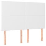 Vidaxl t�te de lit blanche 144 x 5 x 118 / 128 cm similicuir