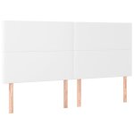 Vidaxl t�te de lit blanche 180 x 5 x 118 / 128 cm similicuir