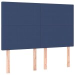 Vidaxl t�te de lit bleu 144x5x118 / 128 cm tissu