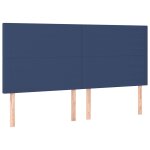 Vidaxl t�te de lit bleu 180x5x118 / 128 cm tissu